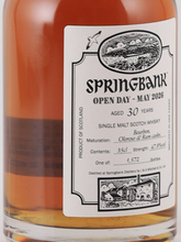 Load image into Gallery viewer, Springbank 30 Years Open Day 2026 47.8% 350ml