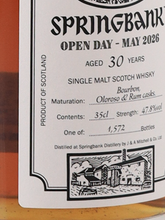 Load image into Gallery viewer, Springbank 30 Years Open Day 2026 47.8% 350ml