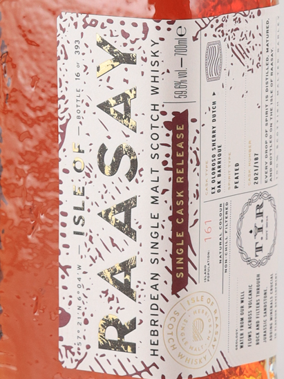 T.I.R Isle of Raasay 2021/2026 Peated Oloroso Dutch Oak 59.6%