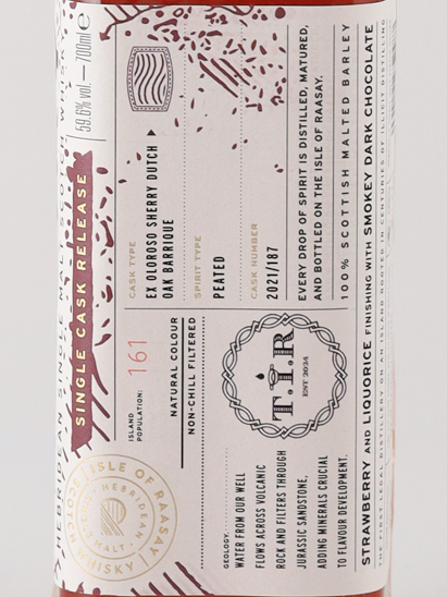 T.I.R Isle of Raasay 2021/2026 Peated Oloroso Dutch Oak 59.6%