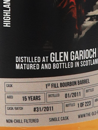 The Old Friends Glen Garioch 15 Years 2011 56.4%