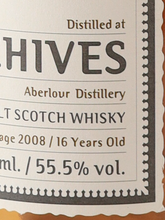 Load image into Gallery viewer, Archives Aberlour 16 Years 2008 55.5%