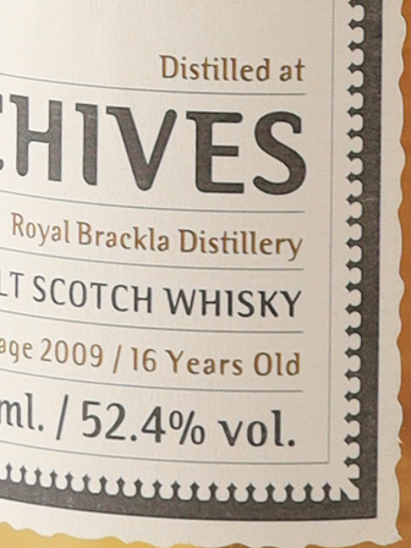 Archives Royal Brackla 16 Years 2009 52.4%