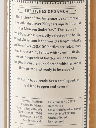 Archives Royal Brackla 16 Years 2009 52.4%