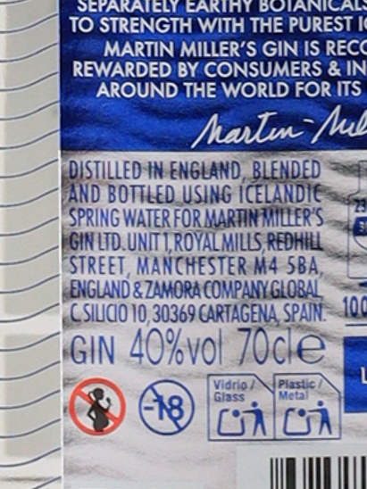Martin Miller's Gin [Parallel Import]
