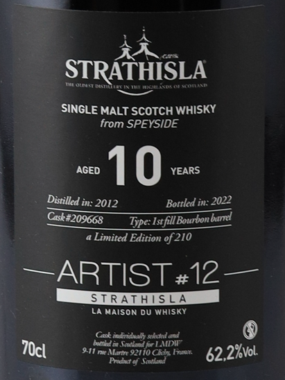 LMDW Artist Strathisla 10 Years 2012 62.2%