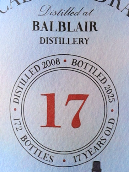 Decadent Drams Balblair 17 Years 2008 56.5%