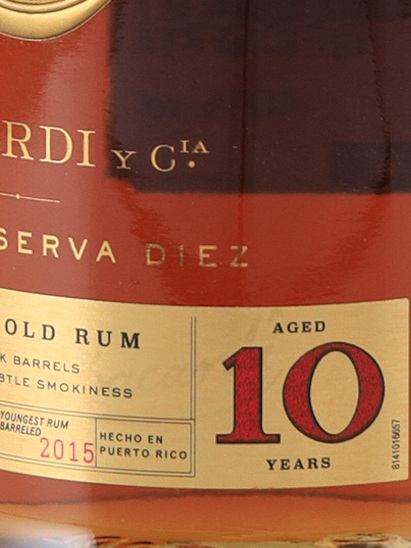 Bacardi 10 Years Diess Gold 700ml