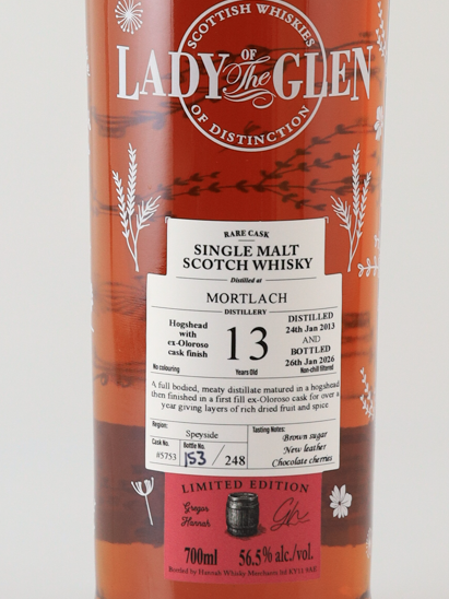 Lady of the Glen Mortlach 13 Years Old 2013 56.5%