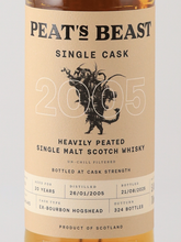 Load image into Gallery viewer, Peat's Beast Single Cask 20 Years Old 2005 53.4%
