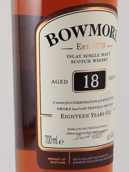 Bowmore 18 years [Parallel Import] (no box)
