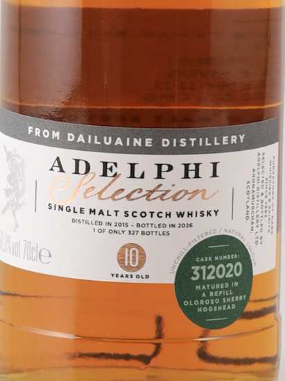 Adelphi Dailuaine 10 years 2015 58%