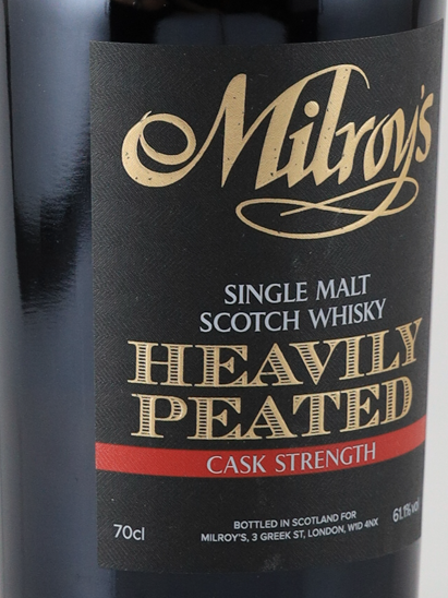 Milroy's Heavily Peated Cask Strength Batch 1 61.1%