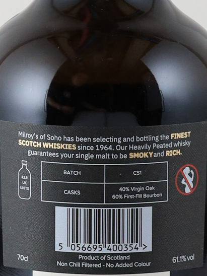 Milroy's Heavily Peated Cask Strength Batch 1 61.1%