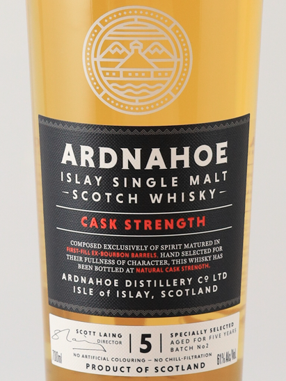 Ardnahoe 5 Year Cask Strength Batch 2 61%