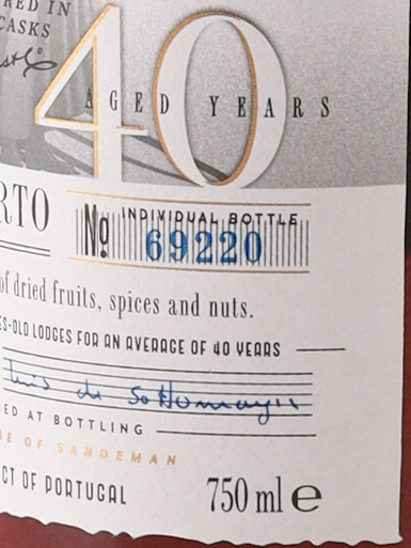 Sandeman Tawny Port 40 years