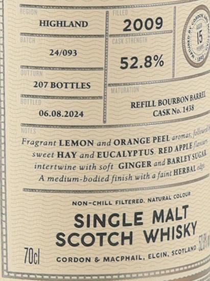 Gordon & Macphail Cask Strength Tomatin 15 Years Old 2009 52.8%