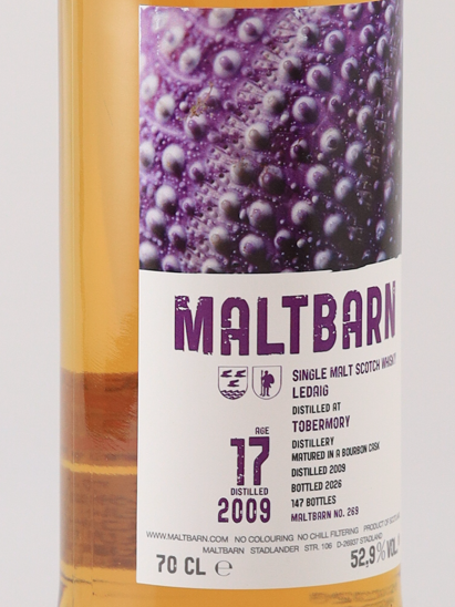Maltbarn Ledaig 17 years 2009 52.9%