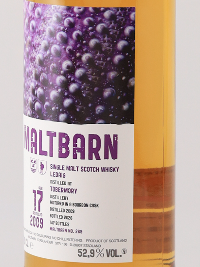 Maltbarn Ledaig 17 years 2009 52.9%