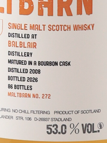 Maltbarn Balblair 17 Years Old 2008 53%