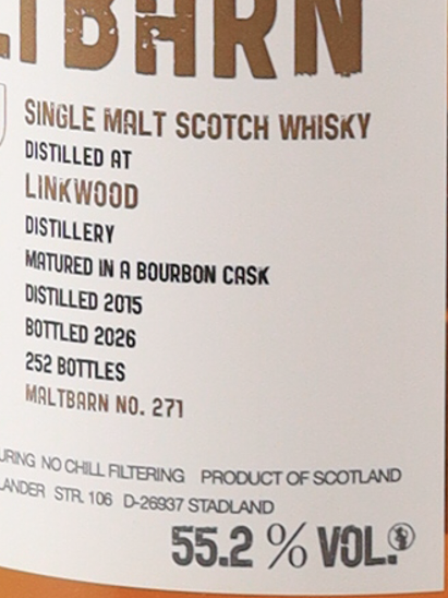 Maltbarn Linkwood 11 Years Old 2015 55.2%