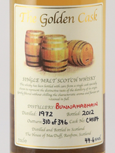 Load image into Gallery viewer, Golden Cask Bunnahabhain 40 Years Old 1972 44.6%
