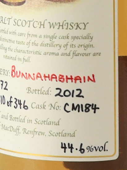 Golden Cask Bunnahabhain 40 Years Old 1972 44.6%
