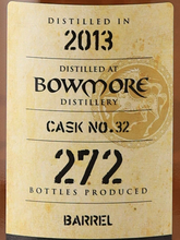 Load image into Gallery viewer, Kingsbury Gold Bowmore 12 Years 2013 57%