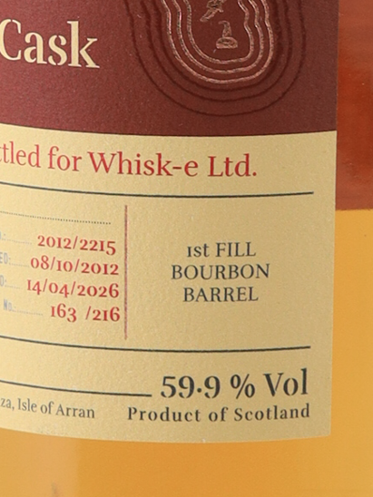 Arran 13 Years 2012 Bourbon Barrel 59.9%