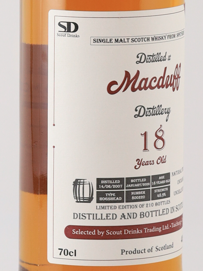Scout Drinks Macduff 18 Year Old 2007 48.9% - image 3