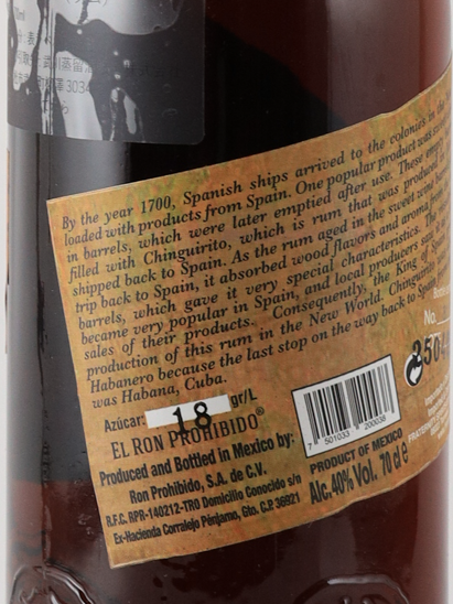El Ron Prohibido 12 Year Old (Parallel Import) - image 6
