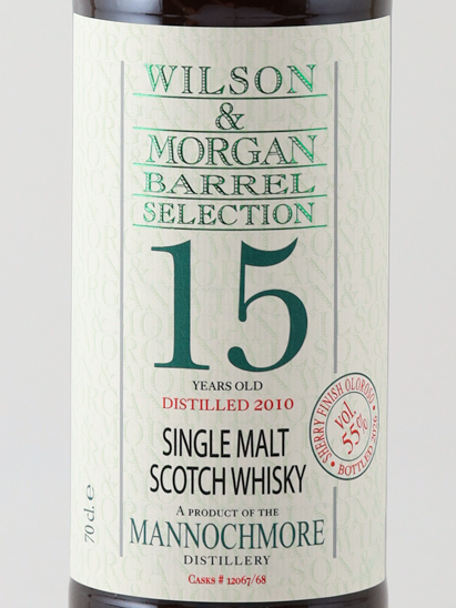 Wilson & Morgan Mannochmore 15 Year Old 2010 55% - image 3