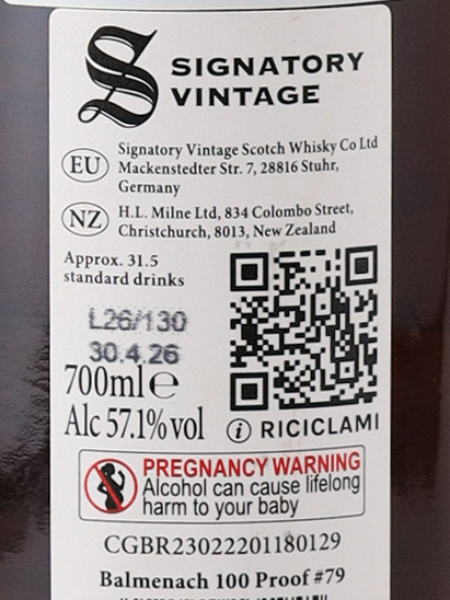 Signatory Balmenach 10 Year Old 2016 57.1% - image 7