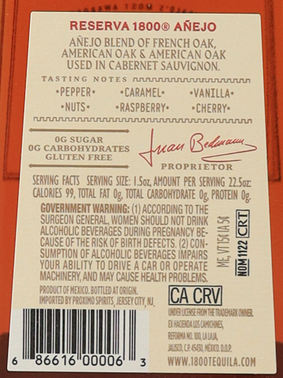 Jose Cuervo 1800 Anejo Triple Cask 1L - image 9