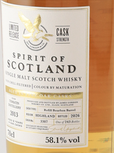 Load image into Gallery viewer, James Gordon Spirit of Scotland Tomatin 12 Year Old 2013 58.1% - image 4