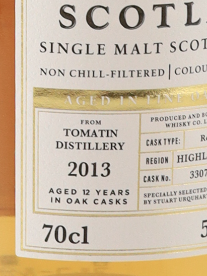 James Gordon Spirit of Scotland Tomatin 12 Year Old 2013 58.1% - image 5