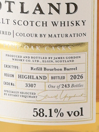 James Gordon Spirit of Scotland Tomatin 12 Year Old 2013 58.1% - image 6