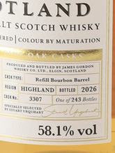 Load image into Gallery viewer, James Gordon Spirit of Scotland Tomatin 12 Year Old 2013 58.1% - image 6