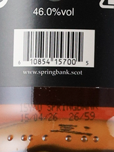 Load image into Gallery viewer, Springbank 15 Year Old 2026-04 Release (Parallel Import) (Label Defect) - image 8