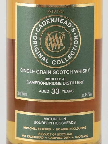 Cadenhead's Original Collection Cameronbridge 33 Year Old 42.7% - image 2