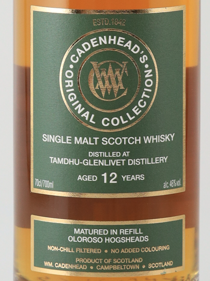 Cadenhead's Original Collection Tamdhu 12 Year Old 46% - image 2