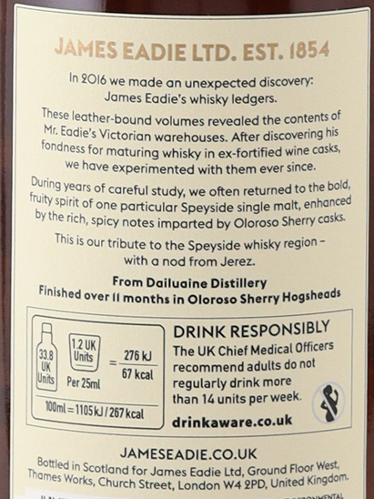 James Eadie Speyside Single Malt 10 Year Old 48.3% - image 7
