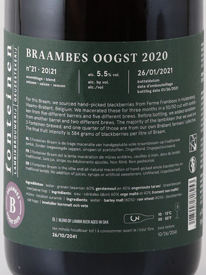 3 Fonteinen Braambes Oogst 2020 20/21 750ml - image 5