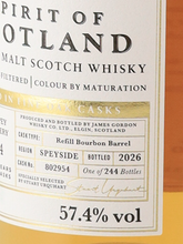 Load image into Gallery viewer, James Gordon Spirit of Scotland Glen Spey 11 Year Old 2014 57.4% - image 6