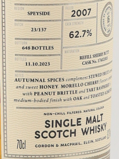 Connoisseurs Choice Cask Strength Glenrothes 16 Year Old 2007 62.7% - image 6