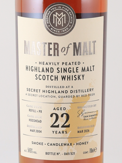 Master of Malt Secret Highland 22 Year Old 2004 54.6% - image 2