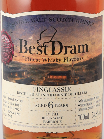 Best Dram Finglassie 6 Year Old 2019 54.8% - image 2