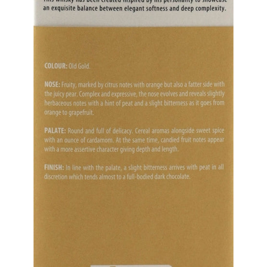 Taketsuru Pure Malt box detail showing printed colour, nose, palate and finish notes