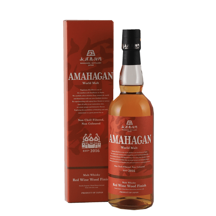 Amahagan World Malt Red Wine Wood Finish - Bottle Of Japan