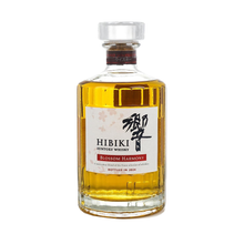 Load image into Gallery viewer, Front view of Hibiki Blossom Harmony 2024 bottle showing amber whisky and Bottled in 2024 label